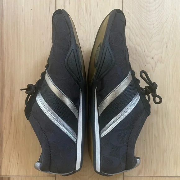 Coach Jayme Black/Silver Sneakers - Picture 2 of 6